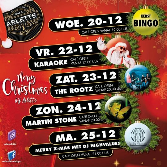 December feestmaand café Arlette